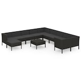 thumbnail of vidaXL 12-tlg. Garten-Lounge-Set mit Auflagen Poly Rattan Schwarz