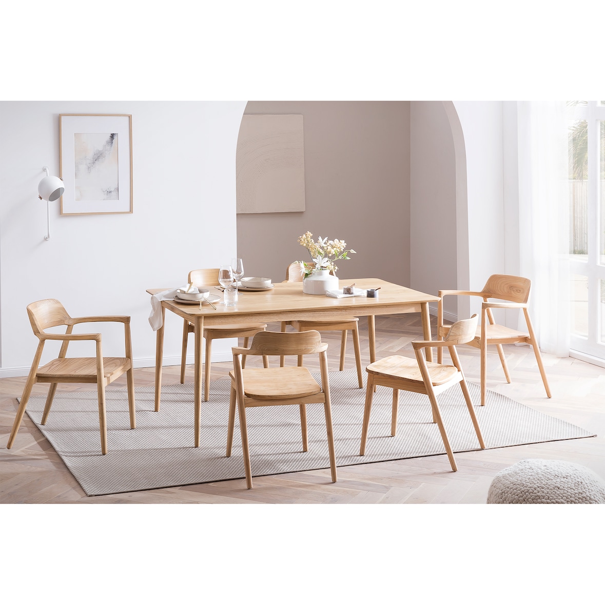 SIT Möbel Silla de madera de sungkai | apilable | natural | A 60 x P 50 x Alt 78 cm | 09654-01 | Serie SCANDI BLONDE