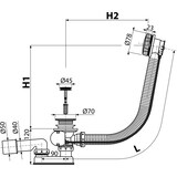 thumbnail of alcadrain Badewannen Ab- und Überlauf A55