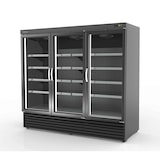 thumbnail of CORECO Armoire Mini Market - - 18/-25C - 3 Portes Vitrees Battantes - 2055X850X2055 - 8 Etageres - Capacite 1750L - Ext Noir Int Noir CVC-2003-NN