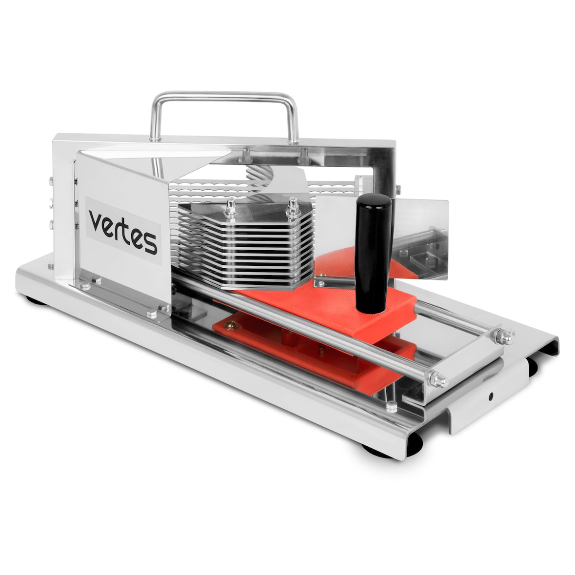 VERTES Mandolina per Verdure in Acciaio Inox per Fette Larghe 5,5 mm, Affettatrice Professionale, Affetta Pomodori per la Ristorazione