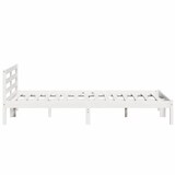 thumbnail of vidaXL Bedframe met hoofdeinde Wit 210 x 160 cm Massief grenenhout