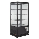 thumbnail of GastroHero Kühlvitrine ECO – 78 Liter, schwarz, mit LED-Beleuchtung und 3 höhenverstellbaren Rosten, energiesparend, ideal für Gastronomie & Verkauf
