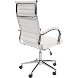 thumbnail of Silla de oficina Mollis de cuero auténtico Blanco