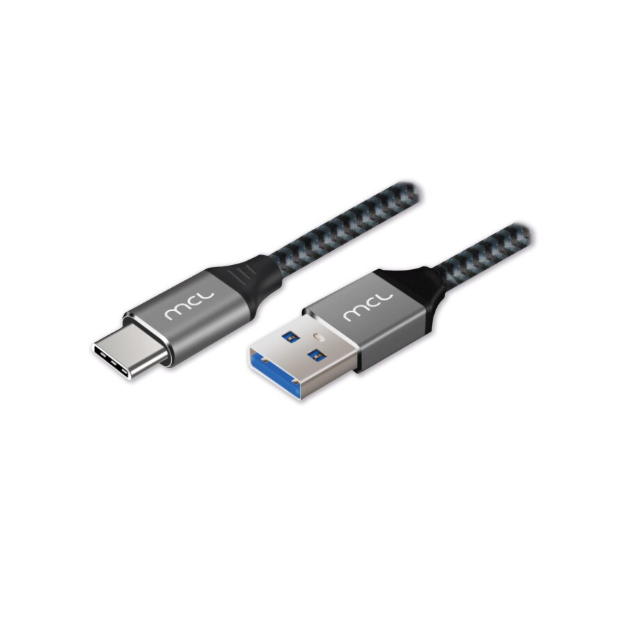 MCL - Câble Type C mâle / Type A USB 3.0 mâle tressé 5Gb 60W 3A - 2m