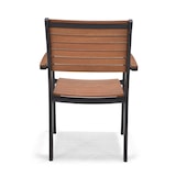 thumbnail of METRO PROFESSIONAL Cadeira empilhável com apoios de braços totalmente cobertos Lynx, alumínio/eucalipto, preto