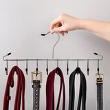 thumbnail of Relaxdays Gürtelhalter 3er Set, Metall, platzsparend, 12 Haken, Krawatten, Schals & Gürtel, Krawattenhalter, silber