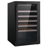 thumbnail of Weinkühlschrank VINCOOL für 49 Flaschen | 1x Glastür + LED & 1x Zone | 118 Ltr, HxBxT 82x48,5x60cm | +5/+20°C | Schwarz | + CHEFGASTRO Geschirrtuch