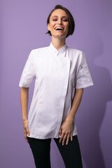 thumbnail of Chef Works® Damenkochjacke SPRINGFIELD, Reissverschluss, Cool Vent™ & lite, Weiß, Größe S