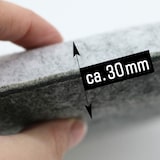 thumbnail of Extra Dik: 4 Vilten Zitkussen Vierkant - 35x35x3cm Omkeerbaar Stoelkussen Vilt - Stoelpad Grijs