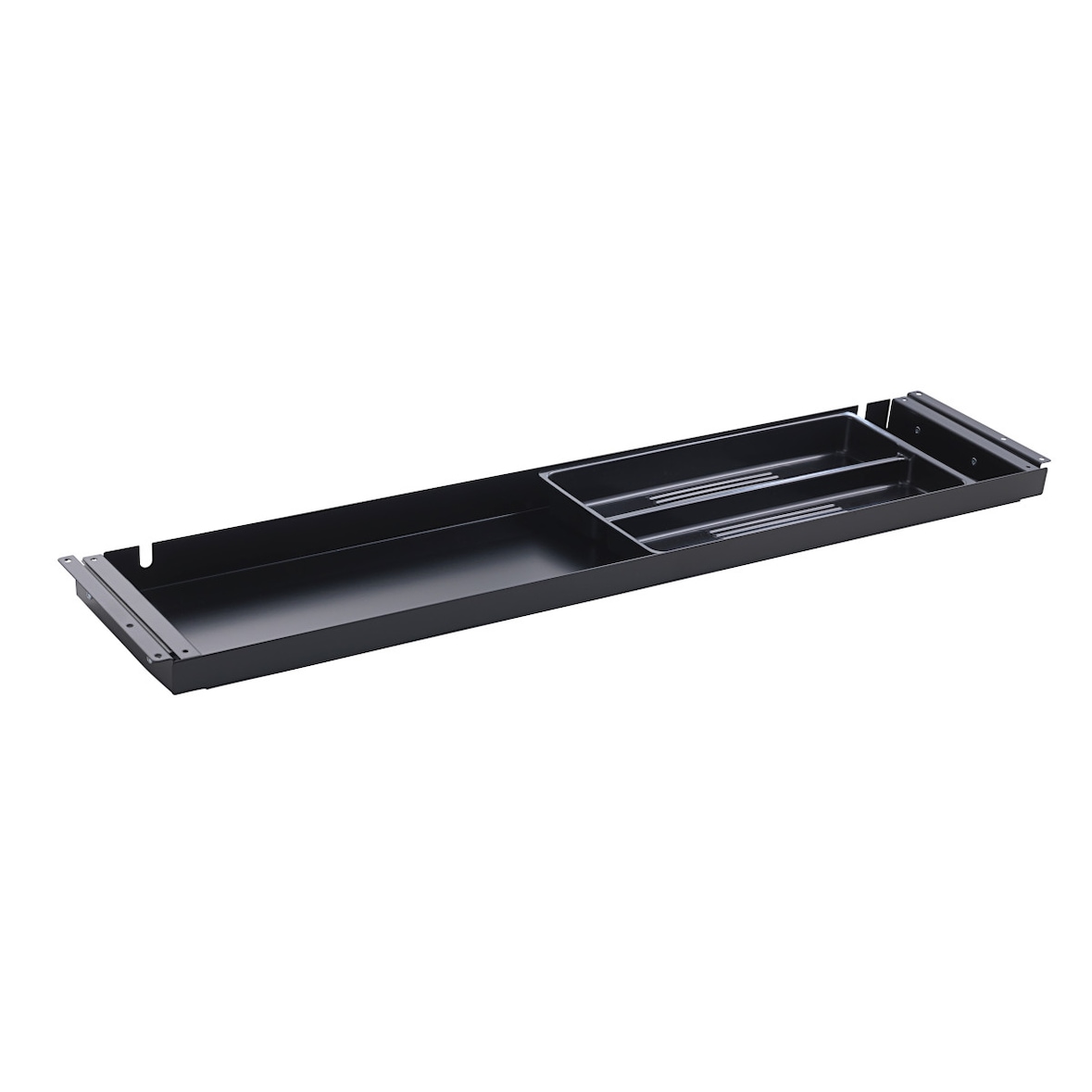 TecLines TUS005B ausziehbare Unterbau Schublade L 186mm tief, schwarz