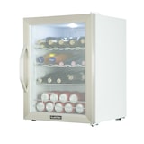 thumbnail of Beersafe XL Crystal White Kühlschrank 60 Liter 4 Böden Panoramaglastür Edelstahl Weiß