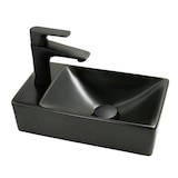 thumbnail of Aloni Handwaschbecken Keramik Schwarz Matt Hahnloch Links