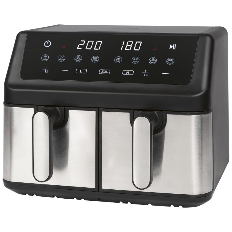 Friteuse à air chaud Air fryer double panier 9L Inox  PC-FR1296H-Inox usage non-intensif Proficook