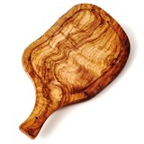 thumbnail of Steakbrett aus Olivenholz mit Saftrille und Griff 45 cm