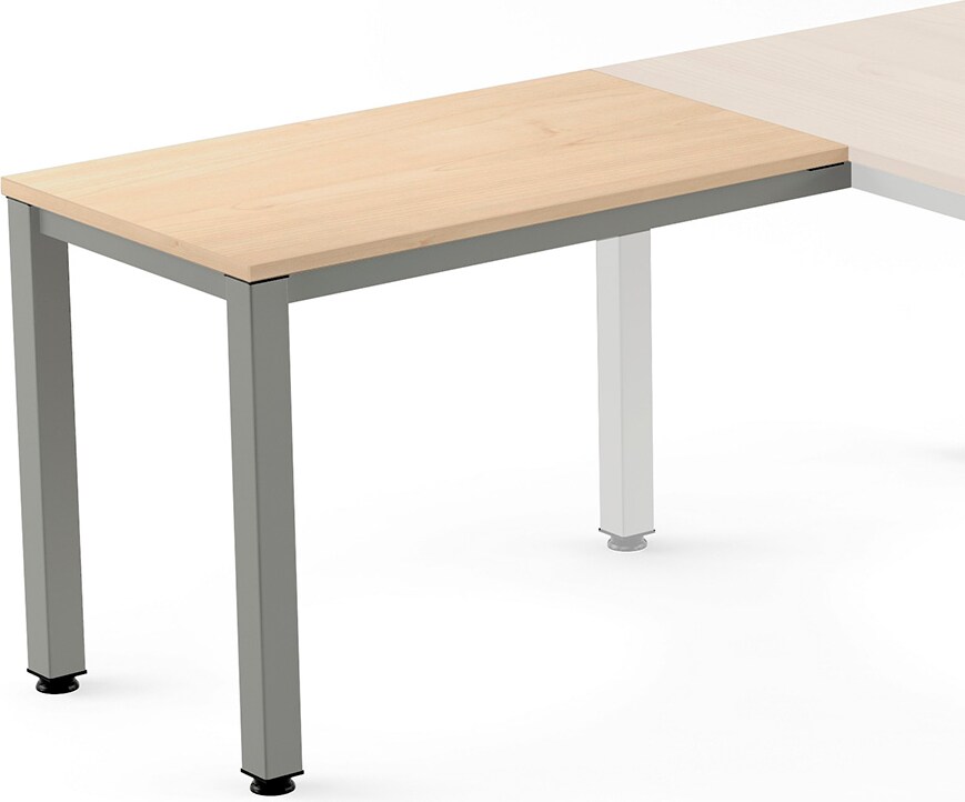 Rocada Secretária auxiliar para mesa secretária série Executive 100x60cm alumínio / faia