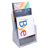 thumbnail of Exacompta 74158D 4x Prospekthalter - mit 3 Fächern in Format DIN A4-  robust - Kristall