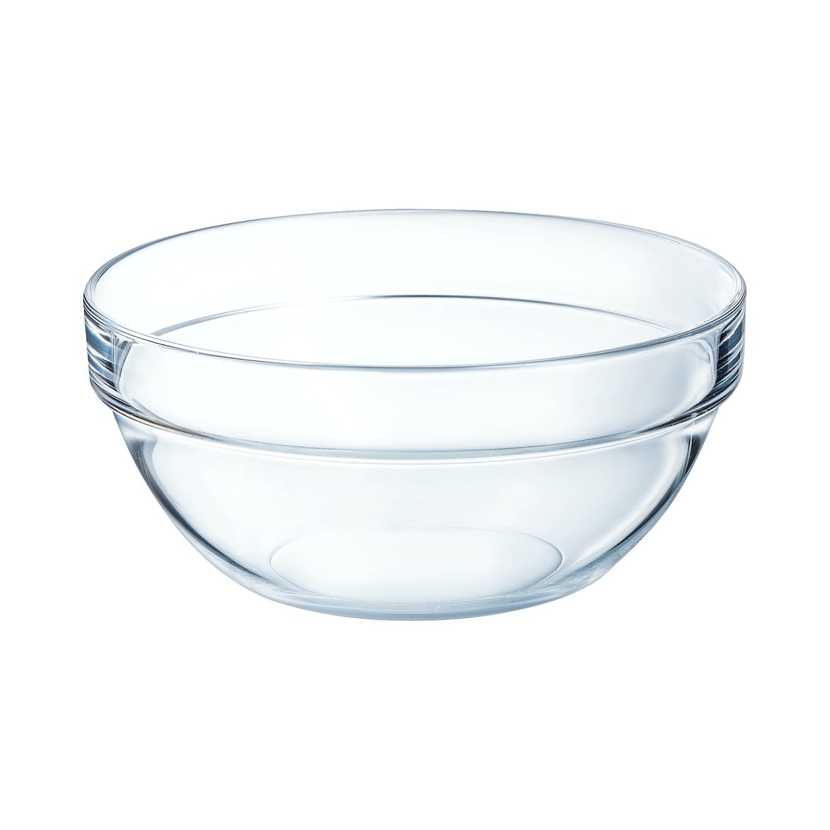 Arcoroc ARC 09994 Empilable Schale, Stapelschale, Schüssel, 26cm, 4.5 Liter, Glas, transparent, 1 Stück