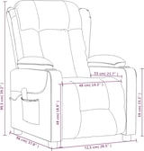 thumbnail of vidaXL Massagesessel Creme Stoff