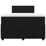 thumbnail of vidaXL Boxspringbett mit Matratze Schwarz 120x200 cm Samt