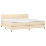 thumbnail of vidaXL Boxspringbett mit Matratze & LED Creme 200x200 cm Stoff