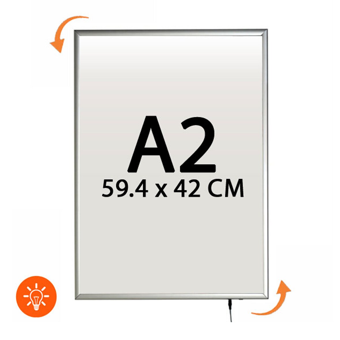 Cadre Clic Clac LED Box Slim A2 simple face