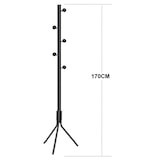 thumbnail of Perchero de metal negro con 5 enganches 170Cm Kmt Style