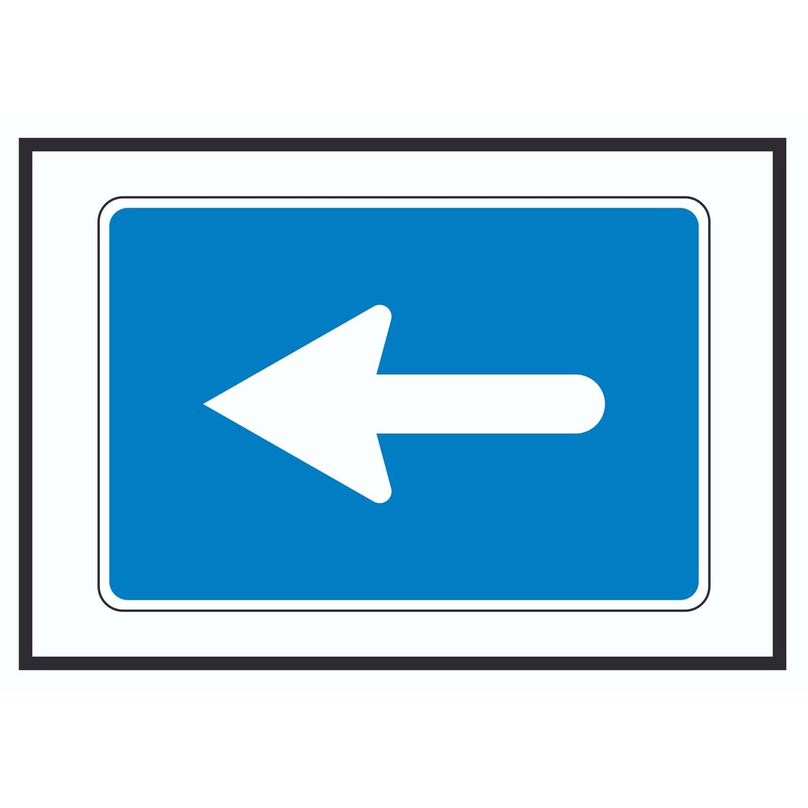 In Pfeilrichtung fahren links Symbol A6 (105x148mm)