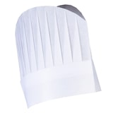 thumbnail of 268 - Einweg Papier-Kochmütze, rund, B 28 x H 25 cm : weiß Papier (Einweg-Kochmützen)