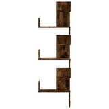 thumbnail of vidaXL Wand-Eckregal Räuchereiche 45x45x147 cm Holzwerkstoff