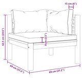 thumbnail of vidaXL Ecksofas 2 Stk. mit Dunkelgrauen Kissen Massivholz Teak