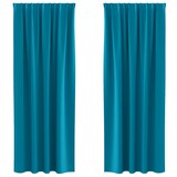 thumbnail of vidaXL Verdunkelungs-Vorhänge mit Ringen 2 pcs Türkis 260 x 140 cm