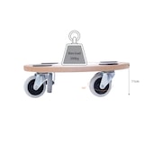 thumbnail of aro Carro de transporte redondo, MDF / TPE + PP, Ø 38 x 11 cm, com 4 rodas, castanho