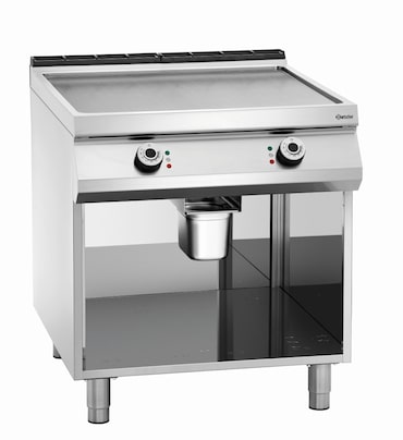 Plancha de asar eléctrica lisa - Serie Master 900 - Base abierta - Bartscher. Bartscher