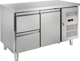 thumbnail of GastroHero Kühltisch ECO 1/2 GN 1/1 214 L Edelstahl Umluftkühlung 0 °C–+8 °C 230 V LED-Thermostat 1350x700x850 mm 1 Tür + 2 Schubladen