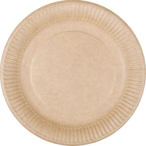 20 Pappteller natur Kraftkarton be green Ø 23cm Eco braun