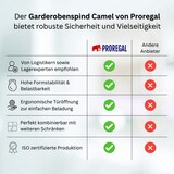 thumbnail of PROREGAL Garderobenspind Camel | 4-Fächer| HxBxT 180x117x50 cm | Zylinderschloss | Grau-Rot