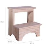 thumbnail of WellHome - Taburete ESCALON fabricado en madera-acabado sin barniz 40x30x40 cm