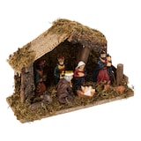 thumbnail of Crèche de Noël lumineuse 5 microLED avec 7 Santons