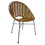 thumbnail of SIT Möbel Stuhl | runde Sitzschale Rattan natur | Gestell Metall schwarz | B 70 x T 63 x H 88 cm | 05348-01 | Serie RATTAN