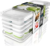 thumbnail of Arendo Eiswürfelformen 250ml - 14 Eiswürfel Fächer - 4er Set Eiswürfelbereiter mit Deckel - spülmaschinengeeignet - stapelbar - Silikon BPA-frei