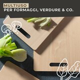 thumbnail of Fackelmann Tagliere per preparare e servire in tavola, con foro per il trasporto e la sistemazione, legno di faggio, 40 x 26 x 1 cm