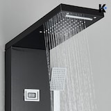 thumbnail of BERND | Painel de duche premium Chuveiro de chuva em aço inoxidável|de massagem preto mate Sistema de duche|Torneira misturadora Misturadora de duche
