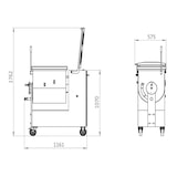 thumbnail of 150 Liter Paddelmischer Mixer Edelstahl kippbar horizontal 1,5kW 400V