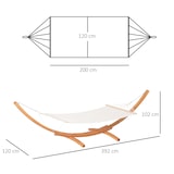 thumbnail of Outsunny Amaca con Supporto in Legno di Pino e Cotone per Giardino