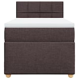 thumbnail of vidaXL Boxspringbett mit Matratze Dunkelbraun 90x190 cm Stoff