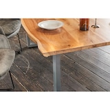 thumbnail of KAWOLA Mesa de comedor LORE 180x90cm maciza con base de arbol plata
