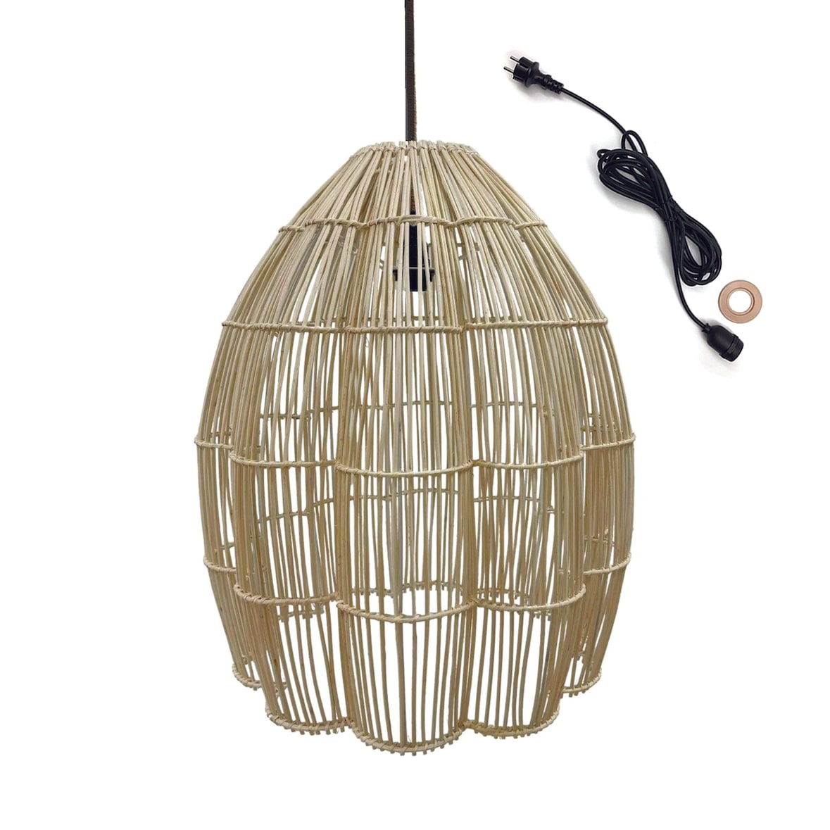 Lumisky Suspension Extérieure Rotin Beige D50cm Câble 5m Rotin Beige