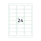 thumbnail of Universele A4 etiketten 25 vel 63,5x33,9 mm TRANSPARANT, voordeelpak: 3x 25 vel