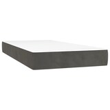 thumbnail of vidaXL Boxspringbett mit Matratze & LED Dunkelgrau 100x200 cm Samt